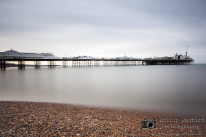 Brighton pier looking east early morning
