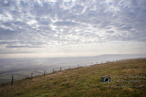 Fence overlooking Firle Valley