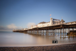 Brighton Pier at dawn on a sunny day