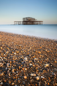 West Pier in the evening long exposure